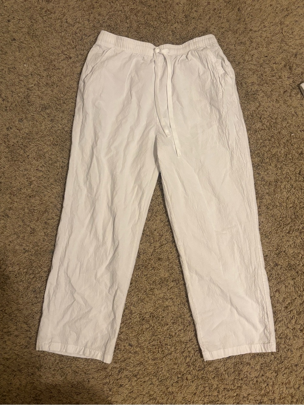 Men's 4 Drawstring Linen-Blend Pants